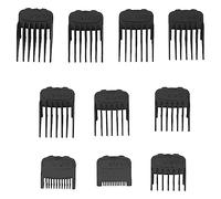 Hair Clipper Guide Comb Universal Clear Number Guide Comb Attachment with Storage Box for Hair Trimming Black