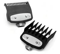 Hair Clipper Metal Clip Guard with Metal Clip 1/16“ 3/16” 1.5mm 4.5mm Replacement Ring Guard Attachment for Professional Hair Clipper Comb for Wahl 0.5, 1.5 Cordless Hair Clippers (Black,1Set)