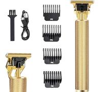 Hair Clippers Beard Trimmer for Men, Electric Cordless Rechargeable Trimmer Set for Barbers and Home, USB Zero Gapped T Blade Cutting Kit, Gift for Men