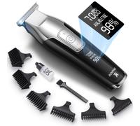 Hair Clippers for Men, 4-Speed Beard Trimmer Men Professional Hair Cutting kit, LED Display Cordless Hair Trimmer 0.2mm for Men & Kids, T-Blade