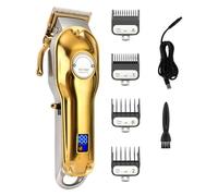 Hair Clippers for Men, Full Metal Hair Trimmer for Men Beard Trimmer Professional Hair Clipper Electric Razor Rechargeable Hair Cutting Machine(Gold)