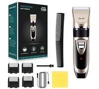 Hair Clippers for Men Hair Cutting Kit Electric Rechargeable Beard Trimmer Cordless Beard Shaver for Pet Dogs Baby Kids with Guide Combs (Gold B1)