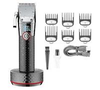 Hair Clippers for Men, Hair Trimmer IPX7 Waterproof Hair Clipper Adjustable Hair Cutting Machine Digital Power Display Electric Clippers(Red)
