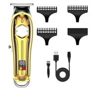 Hair Clippers for Men, Hair Trimmer Professional Clipper Electric Razor Rechargeable Cutting Machine USB Chargeable To Barber(Gold)