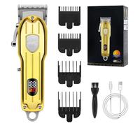 Hair Clippers for Men, Professional Cordless Clippers & Trimmer Set, Quiet, Trimmer for Hair Cutting Kit with LED Display, 4 Limit Combs, Electric Shaver for Women Home Barber Kid
