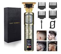 Hair Clippers for Mens Cordless Hair Trimmer T-Blade Trimmer Professional Haircut & Grooming Kit Rechargeable Clippers Hair Trimmer Shaver Cutting Kit with LCD Display (Figure-01)