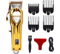Hair Clippers Men Cordless,Rechargeable Beard Trimmer Grooming Kit | Waterproof Professional Electric Hair Clippers Haircut Trimming Set with Digital Display, Includes 4 Guide Combs