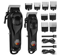 Hair Clippers/Trimmer Set for Men Professional, Cordless Hair Clippers for Hair Cutting, Electric Hair Cutting Mchine with LED Digital Display and 8 Guide Combs