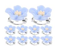 Hair Clips Accessories Metal Plastic Cute 20pcs Small Flower Blue | Light Weight, Reusable Styling Tools, Comfortable Wearing, Floral Design