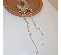 Hair clips,claw clips,claw clips,hair claw,shark clip, Handmade Natural Pearl Vintage Lily Of The Valley Tassel Hairpin Shark Clip Side Bangs Clip Side Clip Headdress 02 (Color : 5)(6)
