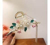 Hair clips,claw clips,claw clips,hair claw,shark clip, Handmade Natural Pearl Vintage Lily Of The Valley Tassel Hairpin Shark Clip Side Bangs Clip Side Clip Headdress 02 (Color : 5)(5)