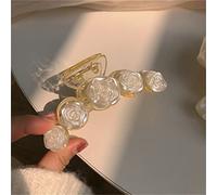 Hair clips,claw clips,claw clips,hair claw,shark clip, Ladies White Camellia Hairpin Ponytail Clip Small Grab Clip Side Bangs Clip Hairpin Women Shark Clip Headdress (Color : TS5163 6)(TS5163 4)