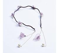 Hair Clips,Fake earrings headband fabric sweet tassel hairpin hair accessories headdress flower Mori female small fresh headband,(Purple)