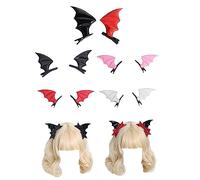 Hair Clips For Girl Halloween Hair Clips Bat Devil Shape Barrettes Barrettes For Toddler Girls Pins Women Accessories Goth Pins Daily Hairstyles Bat Shape Kids Girls Accessories