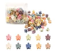 Hair Clips for Girls in Assorted Pastel Shades, Small Spring Hinge Accessories for Bangs, School Hairstyles and Photo Day Looks Small Floral Clips Pastel Hair Bangs Pieces Loose Strand Party