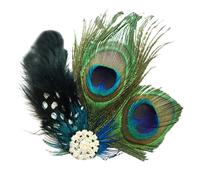 Hair Clips For Styling Rhinestone Feathers Accessories Bridal Wedding Hairpins Pins Hairpins Party Accessories Hair Pins For Women (Black, One Size)