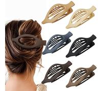Hair Clips for Women, 6 Pack Flat Hair Clips for Think Hair Thin Hair, French Flat Claw Clips with Strong Hold, Non-friable, Medium Alligator Clips Duck Billed Barrettes for All Hair Styling
