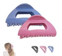 Hair Clips for Women Styling, Triangle Soft Silicone Shark Clip, Rebound in One Second to Prevent Collision Hazards,Double Row Internal Teeth Design Firmly Fixed
