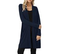Hair Clips in Bijouterie Cardigan for Women Casual Women Lightweight Open Front Cardigan Solid Soft Long Sleeve Cardigan with Beautiful Dresses Women, navy, XL