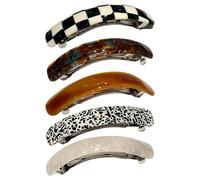 Hair Clips - Large Thick Hair Clips | Elegant Elliptical Arc Hair Pins Set Of 5, Retro Accessories Headwear Styling Tool, Ponytail Clamps Clasp Large Barrettes For Women For Daily Wear