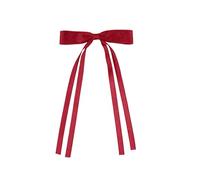 Hair Clips Metal 2PC Hair Clips For Women Tassel Ribbon Bowknot With Long Tail Women Clip For Girl Solid Long Accessories Barrettes With Pretty (E, One Size)
