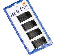 Hair Clips,Plastic Claw Hairpins,15Pack Wave Straight Simple Black Alloy Clip Bobby Pin Accessories Headwear Ball Tip(60pcs/pack straight)