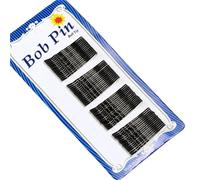 Hair Clips,Plastic Claw Hairpins,15Pack Wave Straight Simple Black Alloy Clip Bobby Pin Accessories Headwear Ball Tip(60pcs/pack straight)