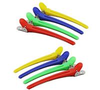 Hair Clips,Plastic Claw Hairpins, Stainless Steel, Reusable Styling for Women and Girls, Multicolor (Pack of 12)