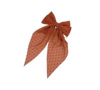 Hair Clips, Red Large Hair Bow,4Pcs Chiffon Bows with Long Tail Headdress Accessories(Brick Red)