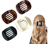 Hair Clips Volume Flat Top Round Clip Duckbill Lay Flat Claw Clip for Women Casual Versatile Solid Colour Lay Flat Hair Clips Simple Elegant
