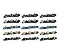 Hair Clips with Sparkling Crystal Stones Braided Rhinestone Hair Clips for Women and Girls, Elegant Hair Styling Clips, Shiny Rhinestone Hair Clip, Lightweight Braided Hair Clips, 15 Pieces F
