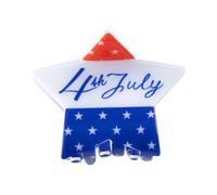 Hair Clips Women Alphabet Five Pointed Star Gold Powder Solid Color Pvc 8 Cm Clip Jewelry Hair Accessories For Girls (A, 6X5X3cm)