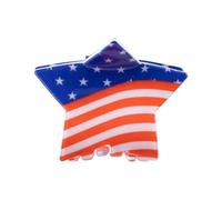 Hair Clips Women Alphabet Five Pointed Star Gold Powder Solid Color Pvc 8 Cm Clip Jewelry Hair Accessories For Girls (B, 6X5X3cm)