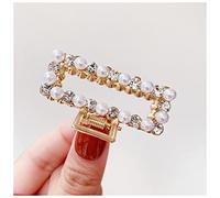 Hair Clips Women Elegant Pearls Rhinestone Geometric Hair Claws Back Hair Hold Clips Sweet Decorate Headband Fashion Hair Accessories Blue Hair Clips (Size : Small 12)