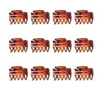 Hair Clips Women Small 3CM Small Plastic Top Clip Clip Hair Accessories Headwear Europe And The United States Hot Wig Bright Coffee Color 12pc A Group Barrettes (Coffee, One Size)