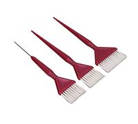 Hair Color Brush 3-Piece Set Non Slip Handle For Effortless Even Application - With Soft Wool Coloring