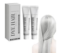 Hair Color Gray Gray Silver Color Cream Plant-Based Non-Damage Hair Dye Cream Fashion Nourishing Coloring Hair Dye for Men and Women