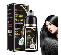 Hair Color Shampoo- 500ml Gentle Nourishing H-air Sha-mpoo | 4 In 1 Ha-ir Instant Dye Sham-poo For Lasting 3-4 Weeks | Full Coverage Color Sham-poo For Gray Ha-ir Coverage And Beard,Natural Formula