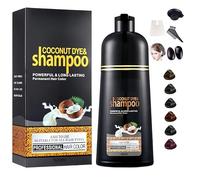 Hair Color Shampoo for White Hair, Hair Dye Shampoo Deeply Nourishing with Mild Formula, White Dye Tools, Long-lasting color, Nourish&Easy to Use for Women & Men (Natural Black)