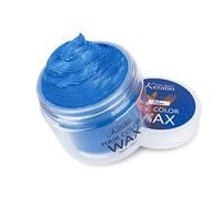 Hair Color Wax, Magic Master Keratin Temporary Hair Dye Wax Mud Hairstyle Cream Washable Instant Coloring Clay for Men and Women Party, Festival, Cosplay & Halloween(Blue)