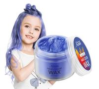 Hair Color Wax， Magic Master Keratin Temporary Hairstyle Cream Instant Colored Clay for Men and Women Party, Festival, Cosplay (Denim Blue)