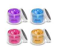 Hair Color Wax, Ultikare Temporary Hair Dye Wax, Instant Hair Dye Cream Mud Washable, Styling Hair Clays for Men Women, Natural Hairstyle Pomade for Party, (purple, blue, pink, gold 4 Color/Set)