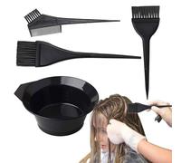 Hair Coloring Dye Kit - Wear Resistant Dye Mixing Bowl, Hair Coloring Brush Kit | Practical Hair Coloring Tools with 3 Brushes
