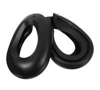 Hair Coloring Ear Protector Silicone Cover 2 Pairs Black | Water Blocking for Shampoo Suds, Smooth Hollow Style, for Barbers and Boy Girl during Styling