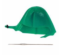 Hair Coloring Highlighting Hat Silicone Reusable Dyeing Tool Beauty Salon Crochet Hook Deluxe Cap for DIY Hair Styling (Green)