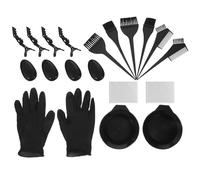 Hair Coloring Kit 20pcs Black Plastic Practical Tool Set