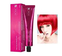 Hair Coloring Shampoo Mild Safe Hair Dyeing Shampoo, Long Lasting Without Using Bleach not Easily Fade, 9 Colors (Red)