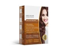 Hair Colour for Women - Medium Brown, 70g | 100% Pure Henna Based Powder Sachet | Natural, Long Lasting & Conditioning Hair Colour | Ammonia-Free Herbal Hair Powder