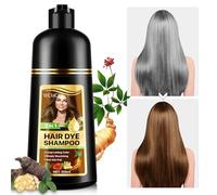 Hair Colour Shampoo for Grey Hair, Hair Colour Sham-poo, Instant Hair Colour Shampoo for Men and Women - Natural and Long-Lasting Hair Care 3-in-1 Plant Hair Colour Sham-poo, 500 ml (Coffee)