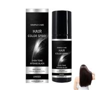 Hair Colour Spray 100ml-Black, Black Temporary Hair Colour Spray, Washable Coloured Hair Spray, Hurtless Hairspray for Cosplay, Prom, Party, Christmas, Halloween, Fancy Dress Up for all Ages (1PC)
